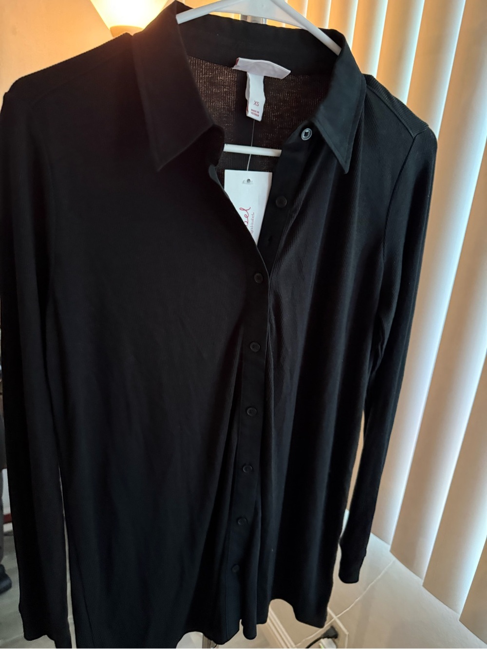 Isabel Black Casual Button-Down Shirt